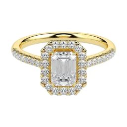Emori 18k Yellow Gold & Diamond Brilliant Emerald Cut Ring-image-51