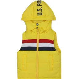 U.S. Polo Assn. Kids Yellow Solid Puffer Jacket-image-33