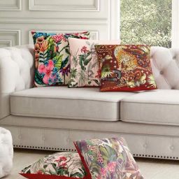 SEJ by Nisha Gupta Pink Polyester Cushion Cover - Set of 5-image-33