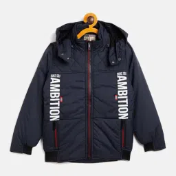 Duke Kids Navy Graphic Print Full Sleeves Jacket-image-67