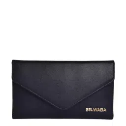 BELWABA Black Solid Tri-Fold Wallet for Women-31