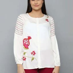 Allen Solly White Embroidered Tunic-image-74