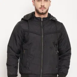 Duke Black Slim Fit Quilted Jacket-picture-26