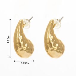 aadita Set Of 2 Gold-Plated Teardrop Shaped Half Hoop Earrings image 5