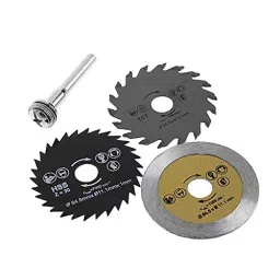 AASONS Black 6.35 mm (1/4 inch) Circular Saw Blade Set with Spindle Attachment (Pack of 3)-5