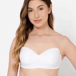 Clovia White Half Coverage T-Shirt Bra-image-37