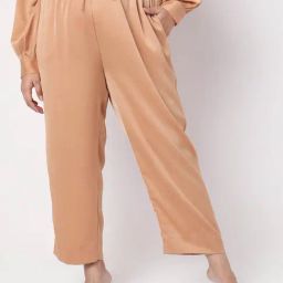 Vero Moda Curve Light Brown Straight Fit Trousers-image-82