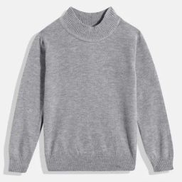 Femea Girls Grey Skinny Sweater-image-75