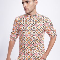 Anouk Rustic Ethnic Motifs Print Roll-Up Sleeves Kurta-picture-36
