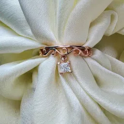 Arte Jewels 925 Sterling Silver Cz Stone Rose Gold Adjustable Ring For Women & Girls-image-40