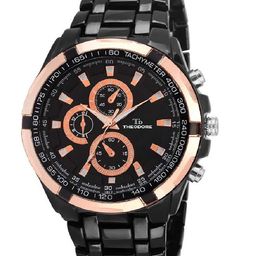 THEODORE Men Embellished Dial & Bracelet Style Straps Analogue Watch TD16400-18