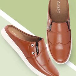 Fausto Men's Tan Mule Shoes-picture-45