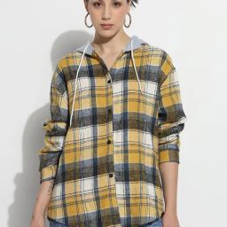 SHOWOFFFF Yellow Checked Shirt-image-61