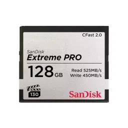 SanDisk Extreme PRO Memory Card CFast 2.0 128 GB Black & Silver, SDCFSP-128G-G46D-9