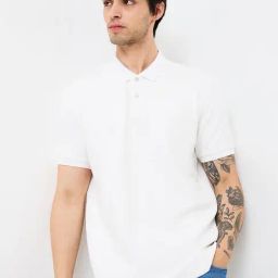 Spykar Men White Slim Fit Solid Half Sleeve Casual T-Shirt-image-58