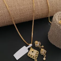V.K.PAYAL.JEWELLERY Gold-Plated Agate Stones-Studded Jewellery Set-picture-8