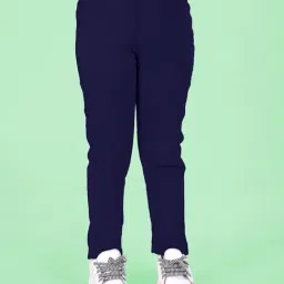 Kiddopanti Girls Navy Regular Fit Jeggings-image-27