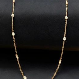 Sri Jagdamba Pearls 18KT Rumi Rose Gold Chic & Fancy Chain-image-45