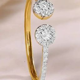 Mia by Tanishq Twin Crescendo Gold & Diamond Finger Ring for Women-picture-23