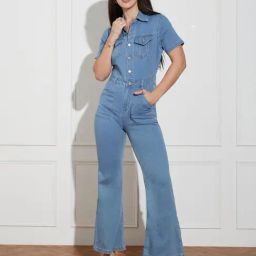 Miss Chase Light Blue Denim Solid Jumpsuit-picture-8