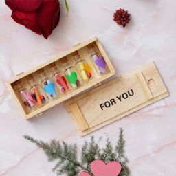 eCraftIndia For You With 7 Personal Messages Bottles Set & Little Trees Air Freshener Royal Pine image 2
