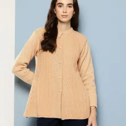 Aarika Fawn Wool Solid Cardigan-picture-40