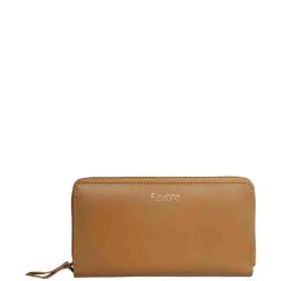 Favore Tan Solid Zip Around Wallet For Women-23