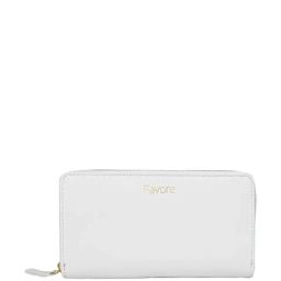 Favore White Logo Zip Around Wallet For Women-image-49
