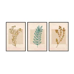 999Store Multicolor Canvas Wall Painting Panel With Fibre Frame - Set of 3 image 2