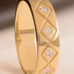 Mia by Tanishq Gridded Glitz Gold & Diamond Finger Ring-image-46