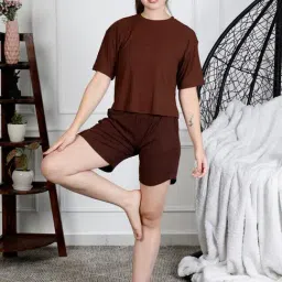 NEUDIS Brown Top With Shorts-image-60
