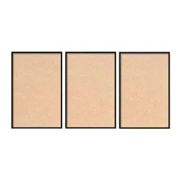 999Store Brown Canvas Wall Painting Panel With Fibre Frame - Set of 3 image 4