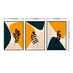 999Store Multicolor Canvas Wall Painting Panel With Fibre Frame - Set of 3 image 5