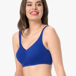 Every De by Amante Royal Blue Non Padded Non Wired Full Coverage Bra image 3