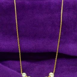 Sri Jagdamba Pearls 18KT Tara Gold Timeless & Freshwater Pearls Chain-33
