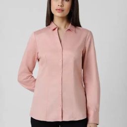 Van Heusen Pink Cotton Regular Fit Shirt-image-62