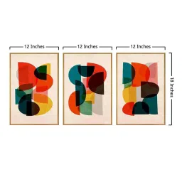 999Store Multi Canvas Wall Painting Panel With Fibre Frame - Set of 3 image 5