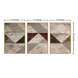 999Store Grey Canvas Wall Painting Panel With Fibre Frame - Set of 3 image 5