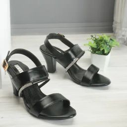 Elle Women's Black Back Strap Sandals-image-5