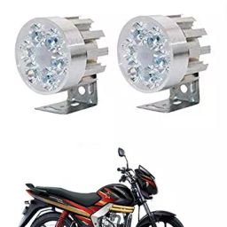 Cartronics Round 6 LED Motorcycle Light Bike Fog Lamp for Mahindra Centuro Rockstar-36