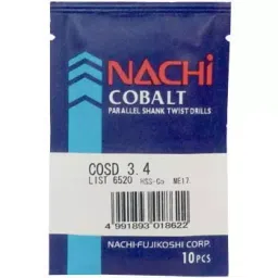 NACHI 3.4 mm HSSCo Drills COSD 6591042 - Made In Japan (Pack of 10 Piece)-image-20