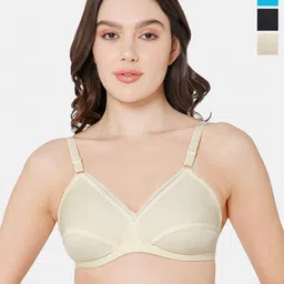 NAIDU HALL Pack Of 3 Medium Coverage Non Padded Cotton Everyday Bra- All Day Comfort-picture-13