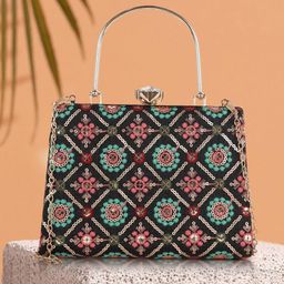 NORVE Embroidered Embellished Purse Clutch-image-11