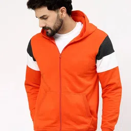 Kalt Men Colourblocked Hooded Sweatshirt-image-73