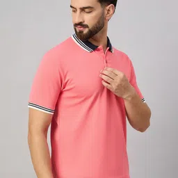 HUSHBUCKS Men Solid Polo Collar T-shirt-picture-29