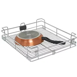 Olive Silver Series 420x485x200 mm SS.202 Grade Stainless Steel Plain Basket, 131 001 015 0-image-4