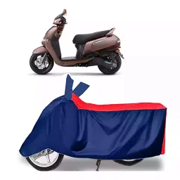 Auto Pearl Two Wheeler Cover with Bag for TVS iQube Electric, Red & Blue-picture-46