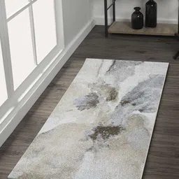 OBSESSIONS Brown & Grey Printed Water Repellent Bedside Runners-32