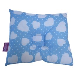 Get It Organic Cotton Head Shaping Pillow for Infants and Toddlers Heart Print - Blue Heart-picture-27