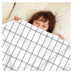 Divine Casa Micro Polyester Dohar Blanket For Toddler Upto 4 Years - Blue & White-0